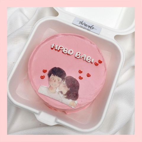 Mini Bento cặp đôi - Bánh kem bơ mini hộp bã mía