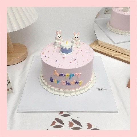 Bánh bơm thú hình con thỏ/con nhím/con cừu/capybara 3D dễ thương - Bánh sinh nhật trẻ em