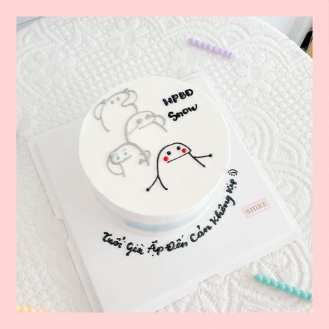 Bánh kem vẽ hình ngộ nghĩnh đáng yêu - Bánh kem sinh nhật