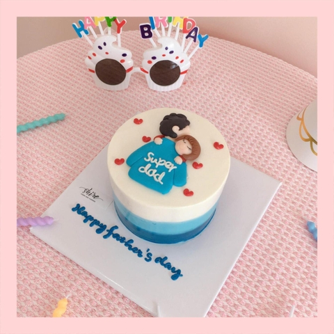 Bánh mini vẽ hình cặp đôi- Bánh kem bơ mini 10-12cm