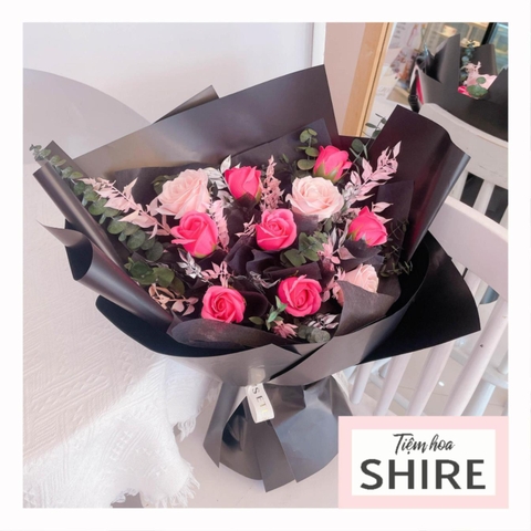 Hoa khô/Hoa bất tử size lớn tone màu hồng/đỏ