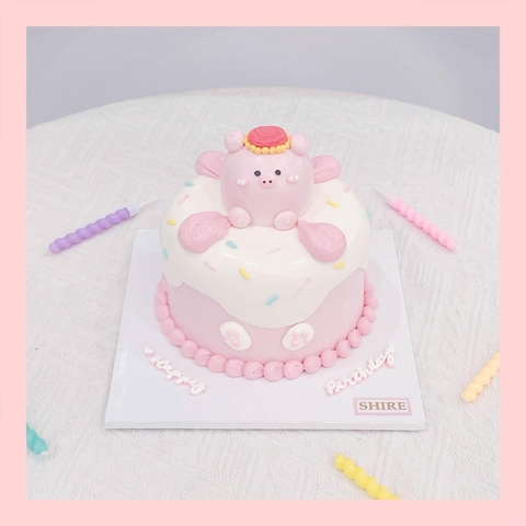 Bánh mini bơm thú 3D- Bánh kem bơ mini 10-12cm