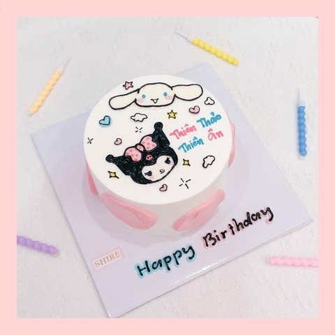 Bánh kem chủ đề nhân vật hoạt hình Sanrio/Labubu/Capybara/Crybaby dễ thương - Bánh sinh nhật trẻ em