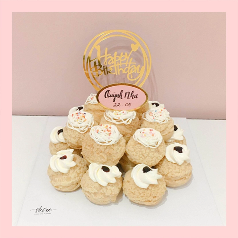 Su kem giòn sinh nhật đơn giản - Choux creme