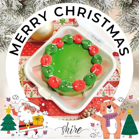 Mini Bento Giáng Sinh 2022 - Bánh kem bơ mini bento hộp bã mía