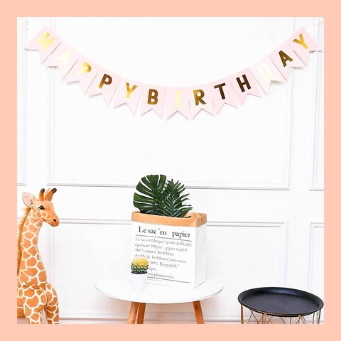 Dây Happy Birthday dạng cờ đuôi cá