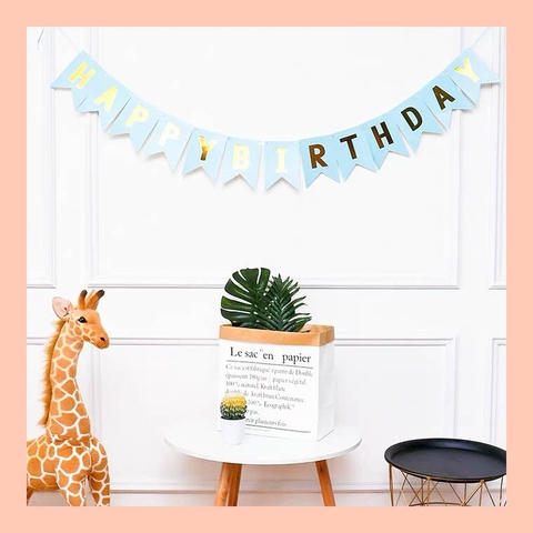 Dây Happy Birthday dạng cờ đuôi cá