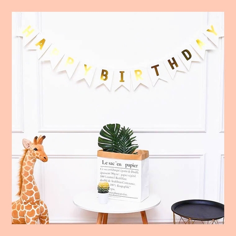 Dây Happy Birthday dạng cờ đuôi cá