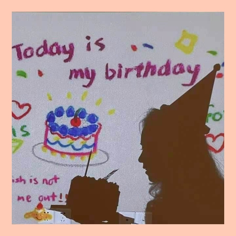 Máy chiếu hình phông nền sinh nhật