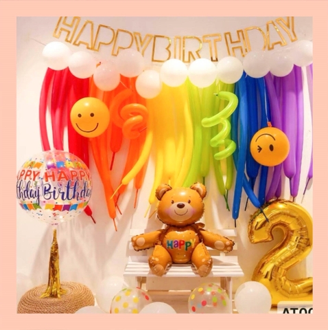 Set bong bóng trang trí tiệc - Phong cách Hàn Quốc