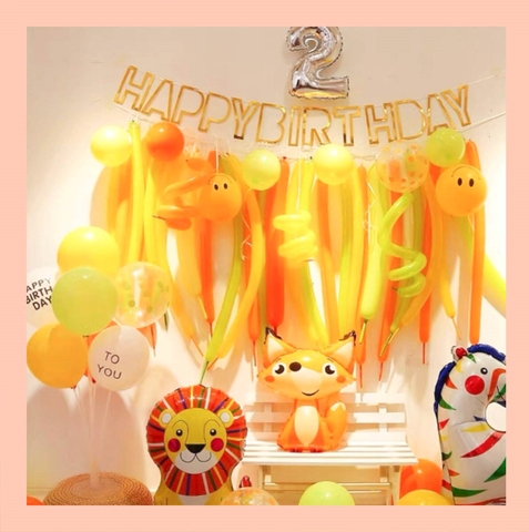 Set bong bóng trang trí tiệc - Phong cách Hàn Quốc