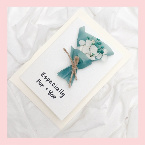 Thiệp hoa khô dạng bó