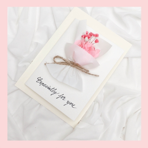 Thiệp hoa khô dạng bó