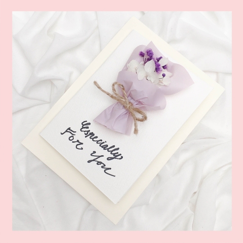 Thiệp hoa khô dạng bó