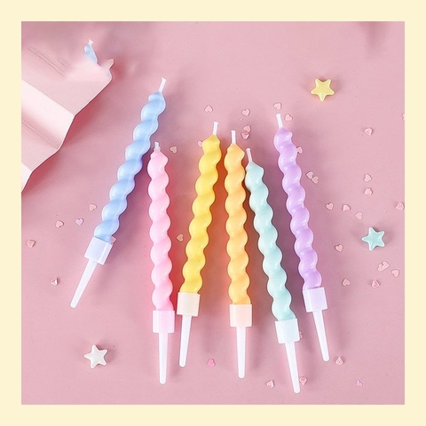 Nến xoắn Pastel Hàn Quốc cao cấp