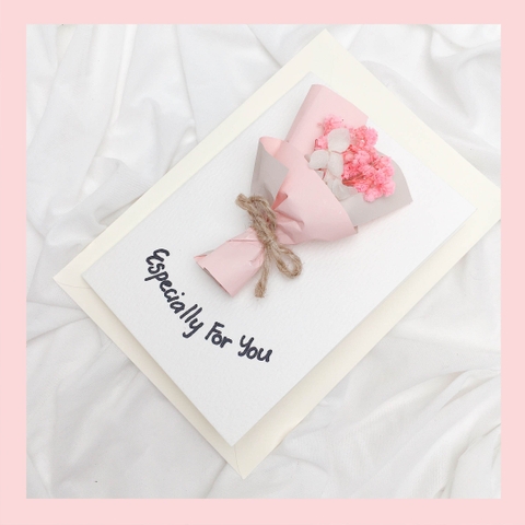 Thiệp hoa khô dạng bó