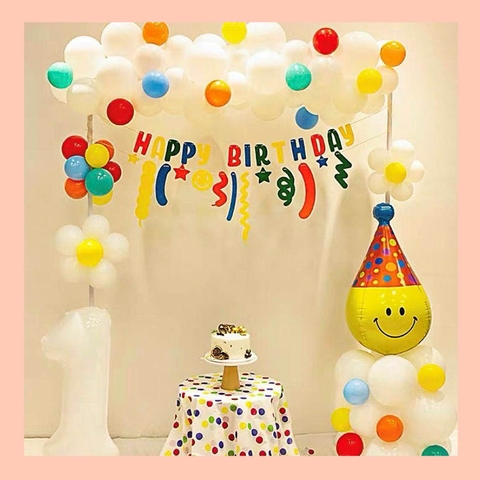 Dây Happy Birthday nỉ đủ màu