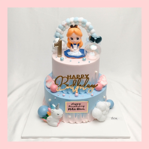 Bánh kem Alice in the wonderland - Bánh sinh nhật công chúa Disney