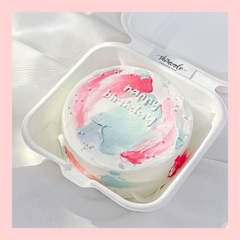 Mini Bento tone màu mix - Bánh kem bơ mini hộp bã mía