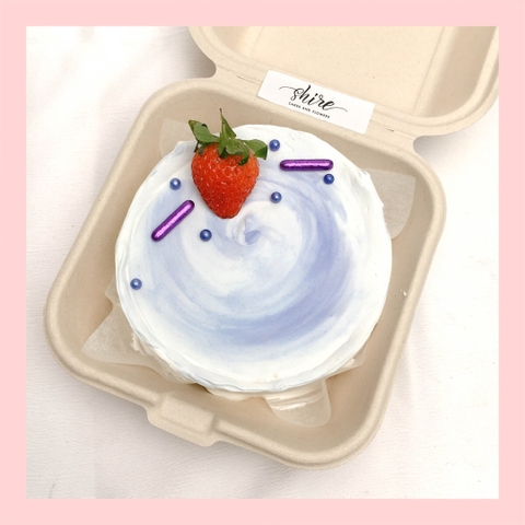 Mini Bento dâu tây - Bánh kem bơ mini hộp bã mía