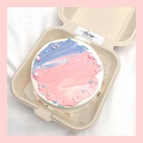 Mini Bento tone màu mix - Bánh kem bơ mini hộp bã mía