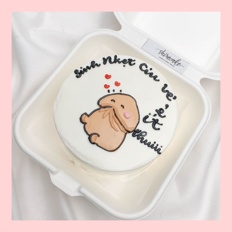 Mini Bento vẽ hình ngộ nghĩnh - Bánh kem bơ mini hộp bã mía