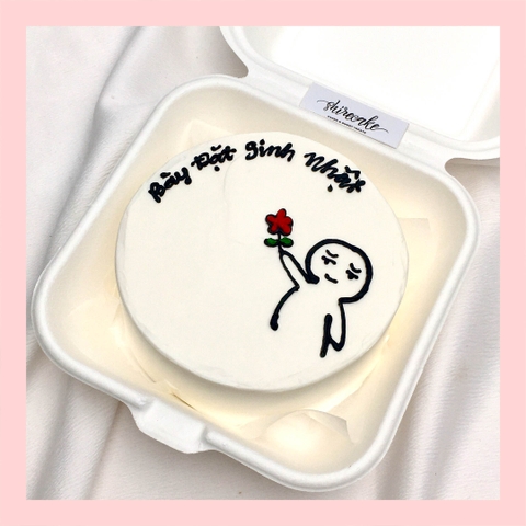 Mini Bento vẽ hình ngộ nghĩnh - Bánh kem bơ mini hộp bã mía