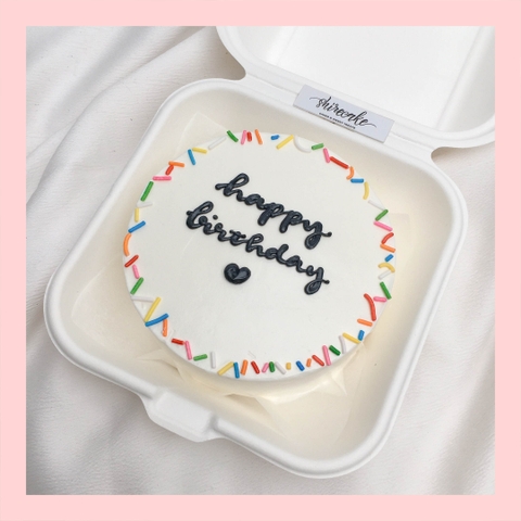 Mini Bento tone màu trắng - Bánh kem bơ mini hộp bã mía