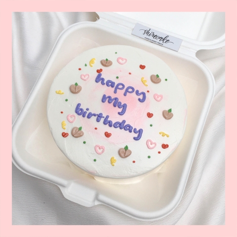 Mini Bento nhiều chủ đề - Bánh kem bơ mini hộp bã mía