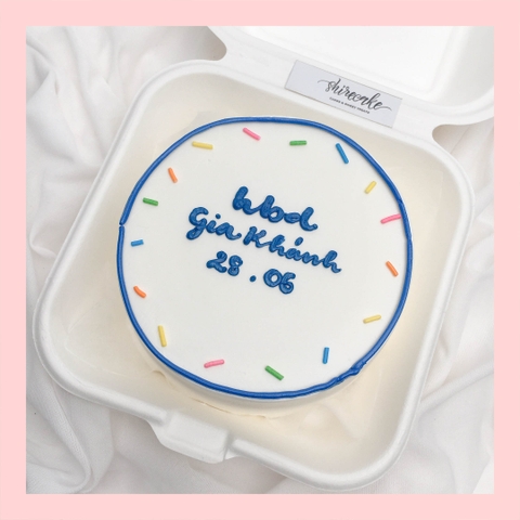 Mini Bento tone màu trắng - Bánh kem bơ mini hộp bã mía