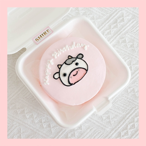 Mini Bento hình động vật dễ thương - Bánh kem bơ mini hộp bã mía