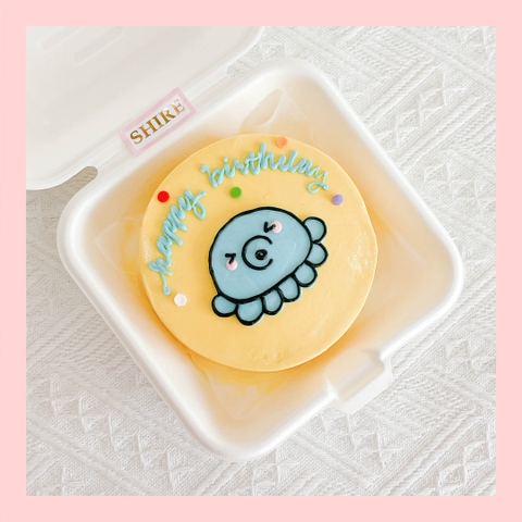 Mini Bento hình động vật biển dễ thương - Bánh kem bơ mini hộp bã mía