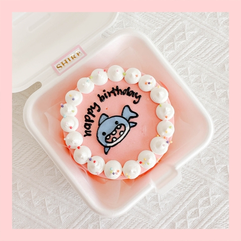 Mini Bento hình động vật biển dễ thương - Bánh kem bơ mini hộp bã mía