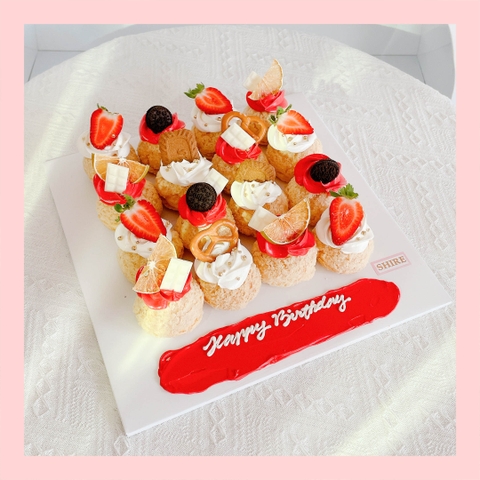 Su kem giòn xếp vuông - Choux creme