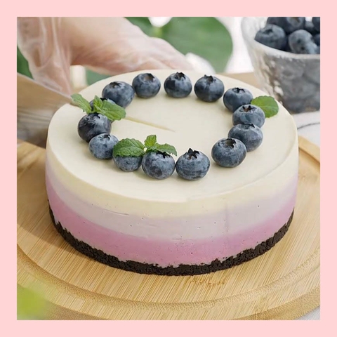 Mousse lạnh việt quất - Bánh kem sinh nhật kiểu âu