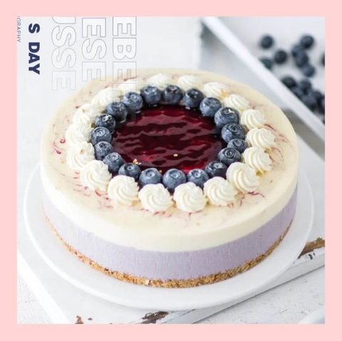 Mousse lạnh việt quất - Bánh kem sinh nhật kiểu âu