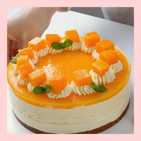 Mousse lạnh xoài - Bánh kem sinh nhật kiểu âu