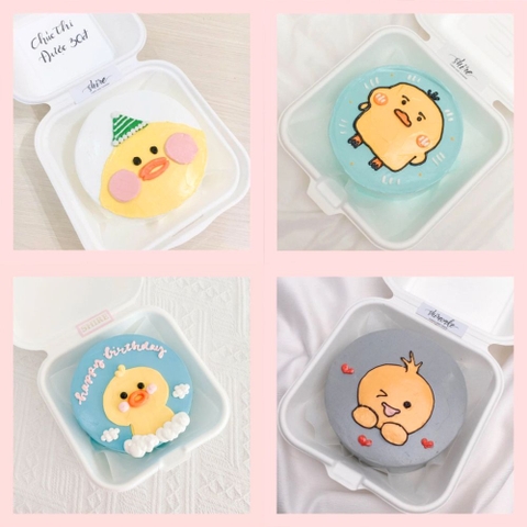Mini Bento hình vịt dễ thương - Bánh kem bơ mini hộp bã mía