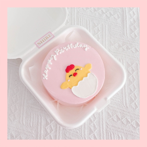 Mini Bento hình gà dễ thương - Bánh kem bơ mini hộp bã mía