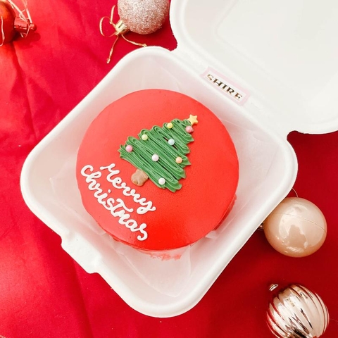 Mini Bento Giáng Sinh 2023 - Bánh kem bơ mini bento hộp bã mía