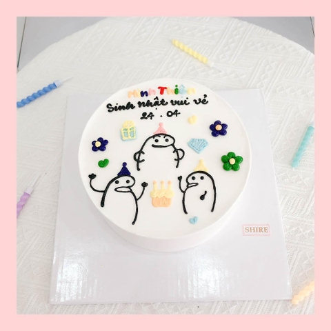 Bánh kem vẽ hình ngộ nghĩnh đáng yêu - Bánh kem sinh nhật