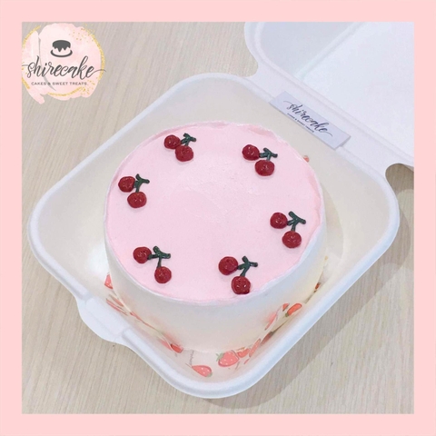 Mini Bento tone màu hồng - Bánh kem bơ mini hộp bã mía