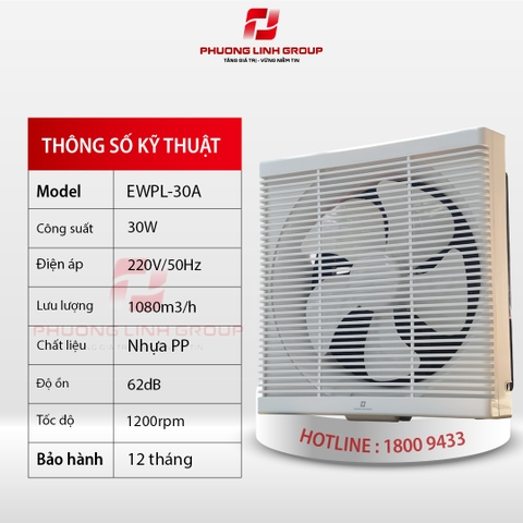 Quạt thông gió gắn tường EWPL 30A