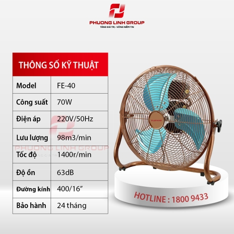 Quạt công nghiệp để sàn 70W FE-40
