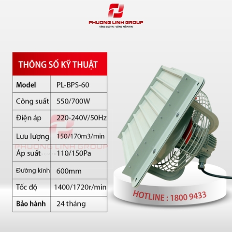 Quạt hút gió công nghiệp chống cháy nổ PL-BPS-60