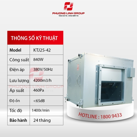 Quạt hút mùi nối ống gió KTJ25-42