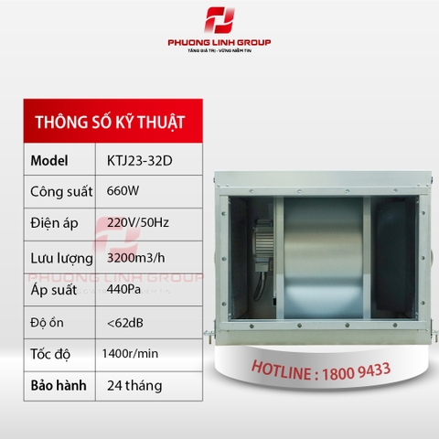 Quạt hút nối ống KTJ23-32D