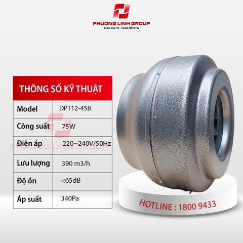 Quạt thông gió âm trần DPT12-45B