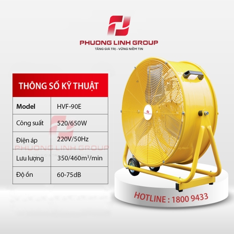 Quạt thông gió di động HVF-90E (36
