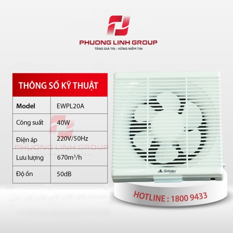Quạt thông gió gắn tường 300x300 EWPL20A